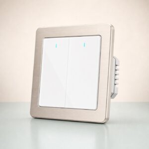 Metal Frame Smart Switch 2-Gang smart home product image for Home Sense