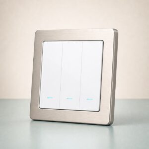 Metal Frame Smart Switch 3-Gang smart home product image for Home Sense